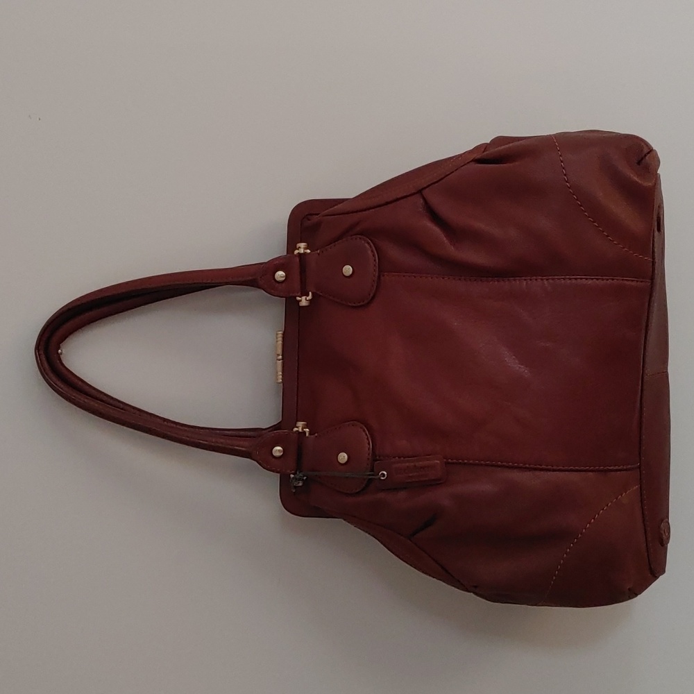 Liz Claibourne Soft Brown Cow Hide leather purse Shoulder Bag